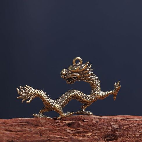 Acewen 6 قطع التنين الصيني السنة الجديدة سلاسل المفاتيح 2024 سنة التنين الحلي هدية كيرينغ لمفاتيح السيارة فنغ شوي ديكور معلق مهرجان الربيع الصيني زودياك نعمة تذكارية in Kuwait