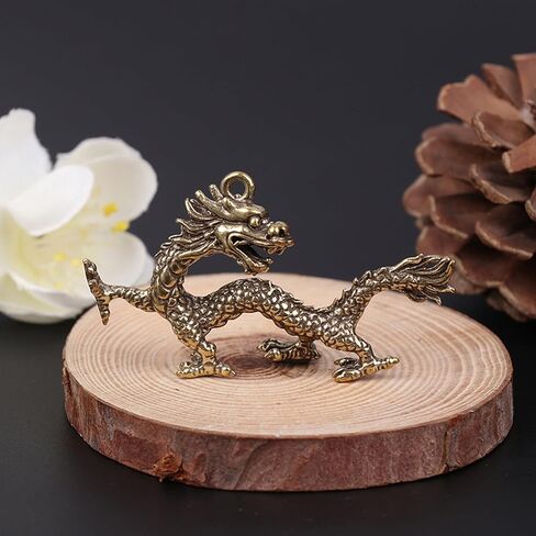 Acewen 6 قطع التنين الصيني السنة الجديدة سلاسل المفاتيح 2024 سنة التنين الحلي هدية كيرينغ لمفاتيح السيارة فنغ شوي ديكور معلق مهرجان الربيع الصيني زودياك نعمة تذكارية in Kuwait