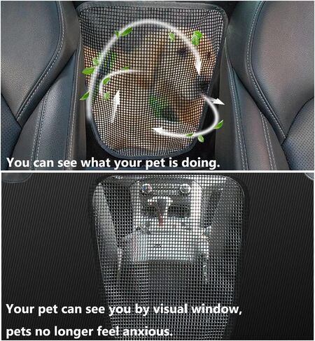 LASOCUHOO Dog Car Seat Cover, Waterproof Dog Seat Cover with Mesh Window, Dog Seat Cover for Back Seat for Cars Trucks and SUVs - Black in Kuwait