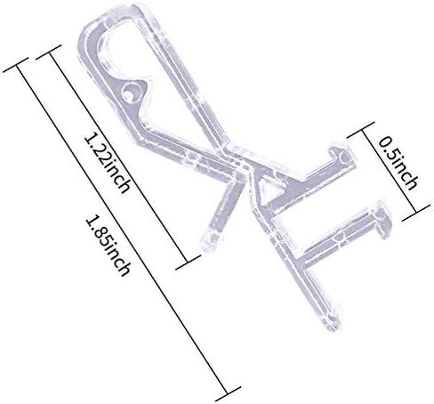 DGQ الستارة كليب 12 قطعة من البلاستيك الشفاف المخفية الستارة كليب نافذة أعمى مقاطع للستائر الخشبية الأفقية الصغيرة in Kuwait