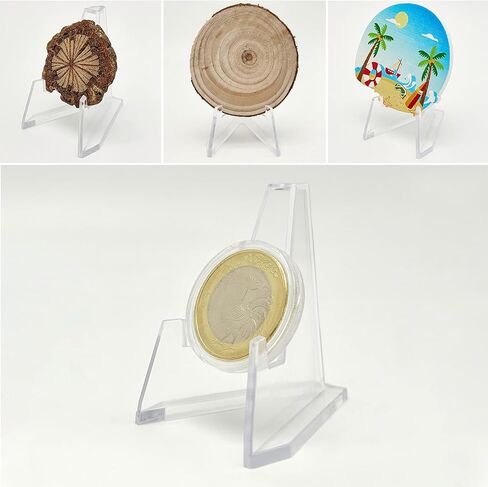15 عبوة من حامل العملات المعدنية من الأكريليك حامل حامل صغير من كيربورت لعرض مجموعات صغيرة للعملات المعدنية وجيوب وساعات ميداليات in Kuwait