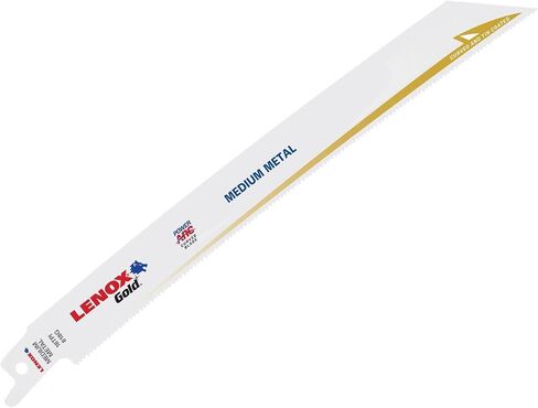 LENOX Tools 21069618GR Gold Power Arc Reciprocating Saw Blade, For Medium Metal, Sheet Metal Cutting, 6-inch, 18 TPI, 5-Pack in Saudi Arabia