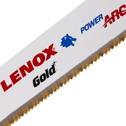 LENOX Tools 21069618GR Gold Power Arc Reciprocating Saw Blade, For Medium Metal, Sheet Metal Cutting, 6-inch, 18 TPI, 5-Pack in Saudi Arabia