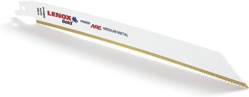 LENOX Tools 21069618GR Gold Power Arc Reciprocating Saw Blade, For Medium Metal, Sheet Metal Cutting, 6-inch, 18 TPI, 5-Pack in Saudi Arabia