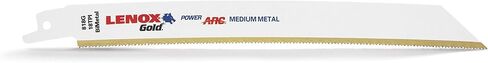 LENOX Tools 21069618GR Gold Power Arc Reciprocating Saw Blade, For Medium Metal, Sheet Metal Cutting, 6-inch, 18 TPI, 5-Pack in Saudi Arabia