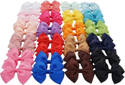 أقواس شعر CÉLLOT للفتيات، 40 قطعة من أقواس شعر ضفيرة 3.5 بوصة، مشابك شعر تمساح، إكسسوارات شعر مدرسية للفتيات الصغيرات والأطفال الصغار والمراهقين، 20 لونًا في أزواج in Kuwait