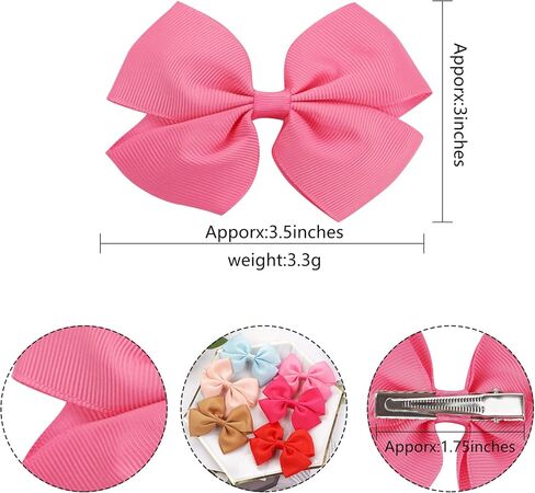 أقواس شعر CÉLLOT للفتيات، 40 قطعة من أقواس شعر ضفيرة 3.5 بوصة، مشابك شعر تمساح، إكسسوارات شعر مدرسية للفتيات الصغيرات والأطفال الصغار والمراهقين، 20 لونًا في أزواج in Kuwait