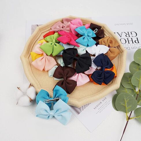 أقواس شعر CÉLLOT للفتيات، 40 قطعة من أقواس شعر ضفيرة 3.5 بوصة، مشابك شعر تمساح، إكسسوارات شعر مدرسية للفتيات الصغيرات والأطفال الصغار والمراهقين، 20 لونًا في أزواج in Kuwait