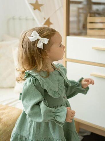 24 قطعة/12 زوج من مشابك الشعر المخملية للبنات 10.16 سم مشابك شعر التمساح ملحقات الشعر للأطفال والبنات والمراهقين in Kuwait