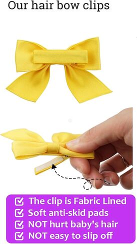 24 قطعة/12 زوج من مشابك الشعر المخملية للبنات 10.16 سم مشابك شعر التمساح ملحقات الشعر للأطفال والبنات والمراهقين in Kuwait