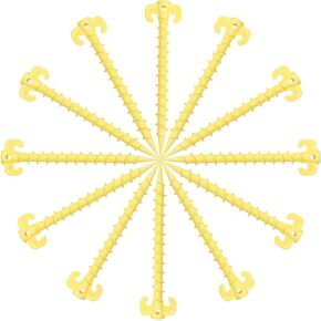 HKCLAVUS Canopy Stakes Camping Stakes Beach Tent Stakes Heavy Duty Screw Shape 20 cm 7.9 inch(Yellow 12pcs) in Saudi Arabia