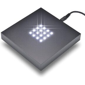 بلورات كبيرة بقاعدة حامل إضاءة بيضاء مربعة الشكل مقاس 16 LED، فن زجاجي in Kuwait
