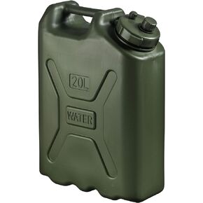 Scepter Durable 5 Gallon 20 Liter Portable Military Water Storage Container for Camping, Outdoors, and Emergency Management, Green (10 Pack)