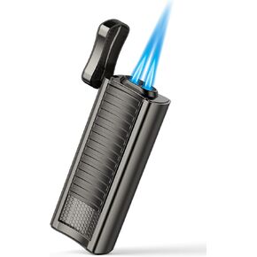 كوليا ولاعة سيجار مع ثقب سيجار وقفل امان، فكرة هدية رائعة للرجال (غاز البوتان غير متضمن) in Kuwait