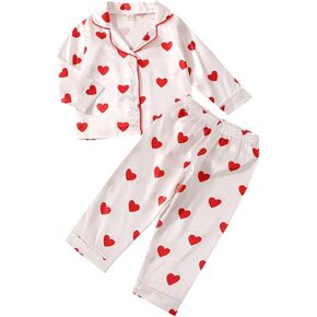 Zoiuytrg أطفال عيد الميلاد منامة لطيف طفل Pjs سانتا الزنجبيل الأيائل الحليب كوكي طباعة زر أسفل قميص وسروال ملابس خاصة in Kuwait