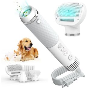 Oswviler Dog Dryer,Portable Less Noise 5 in 1 Dog Hair Dryer with Smart Temperature Control Dog Blow Dryer Brush For Small,Medium Dogs,Cats in Saudi Arabia