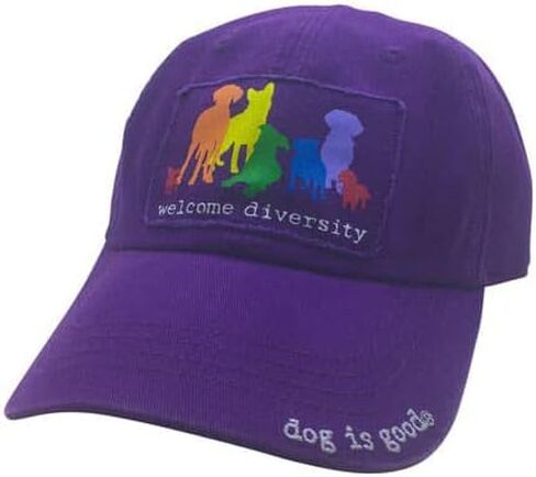 Dog is Good Welcome Diversity Baseball Hat Purple, Purple, One size in Kuwait