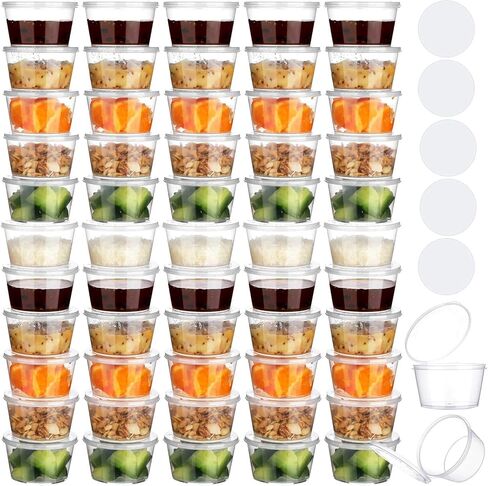 60 قطعة من حاويات تخزين طعام الأطفال الصغار خالية من البيسفينول A ومانعة للتسرب و2 ملصق أبيض لتخزين طعام الأطفال أو الوجبات الخفيفة من لويم in Kuwait