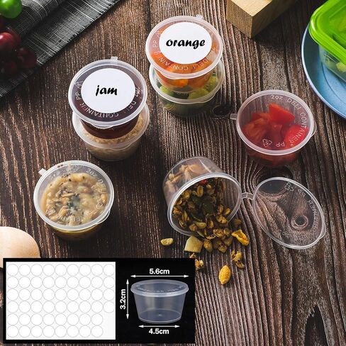 60 قطعة من حاويات تخزين طعام الأطفال الصغار خالية من البيسفينول A ومانعة للتسرب و2 ملصق أبيض لتخزين طعام الأطفال أو الوجبات الخفيفة من لويم in Kuwait