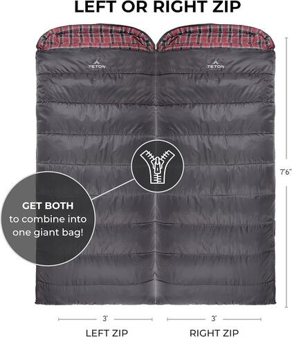TETON Sports Celsius XL Sleeping Bags - Durable and Warm Sleeping Bag for Adults and Kids– Camping Made Easy….and Warm. Compression Sack Included in Kuwait