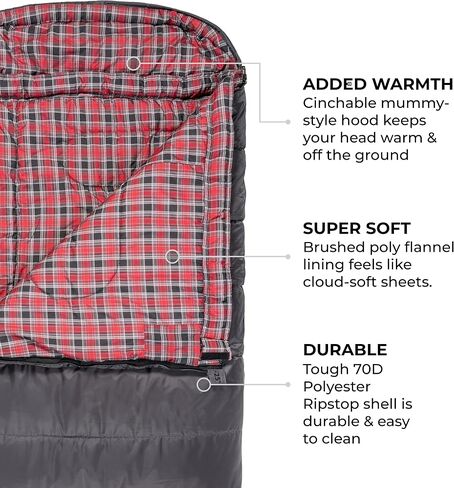 TETON Sports Celsius XL Sleeping Bags - Durable and Warm Sleeping Bag for Adults and Kids– Camping Made Easy….and Warm. Compression Sack Included in Kuwait