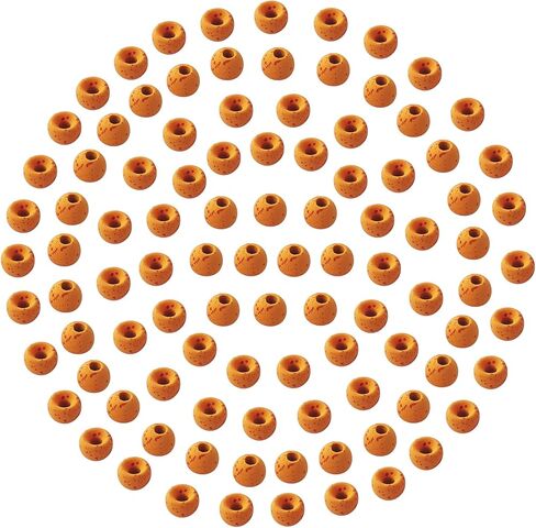 EUPHENG 100pcs Mottled Tactical Tungsten Beads for Jig Hooks Fly Tying Assortment Nymph Head Fly Tying Materials 6 Colors / 5 Sizes in Saudi Arabia