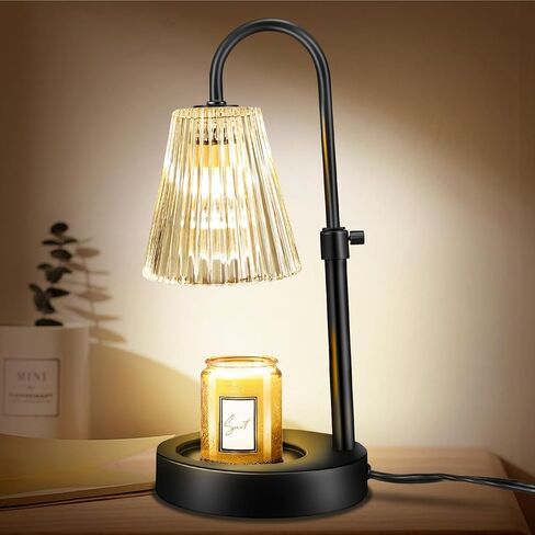 مصباح تدفئة الشموع من أنبرو مع لمبتين، مصباح تدفئة الشموع الكهربائية مع مؤقت، ذوبان الشمع القابل للتعديل للارتفاع للشموع المعطرة، حامل الشموع المعطرة لجميع أحجام شموع الجرة in Kuwait