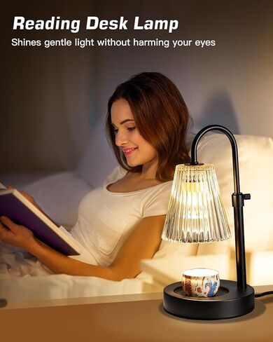 مصباح تدفئة الشموع من أنبرو مع لمبتين، مصباح تدفئة الشموع الكهربائية مع مؤقت، ذوبان الشمع القابل للتعديل للارتفاع للشموع المعطرة، حامل الشموع المعطرة لجميع أحجام شموع الجرة in Kuwait