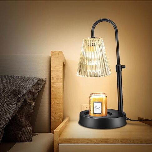 مصباح تدفئة الشموع من أنبرو مع لمبتين، مصباح تدفئة الشموع الكهربائية مع مؤقت، ذوبان الشمع القابل للتعديل للارتفاع للشموع المعطرة، حامل الشموع المعطرة لجميع أحجام شموع الجرة in Kuwait