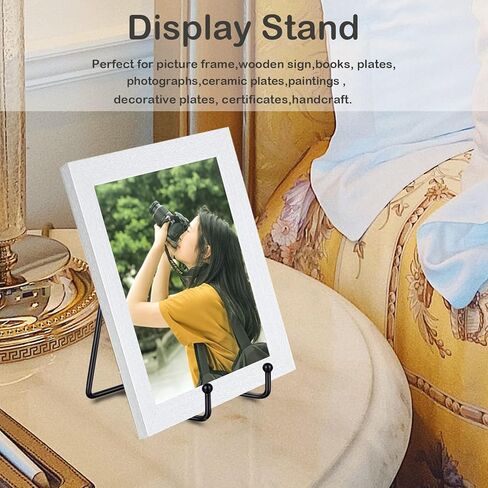 Nizdyzy 3 عبوات من حوامل عرض الأطباق، حاملات إطار معدني أسود، رف عرض 4.5 بوصة لعرض الصور المؤطرة والشهادة والكتاب ولوحة الزخرفة والصور والتقويمات والأعمال الفنية in Kuwait