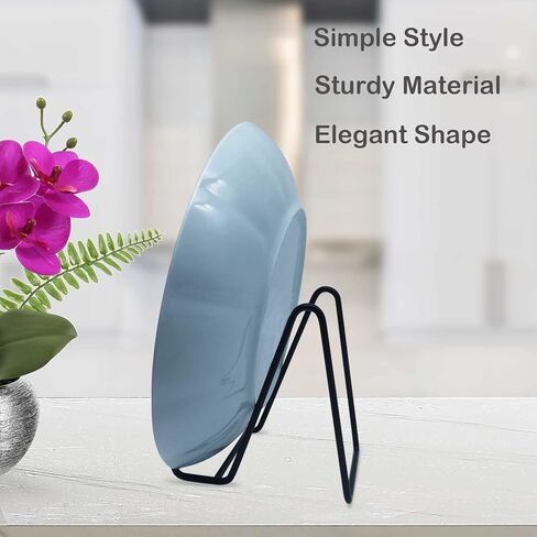 Nizdyzy 3 عبوات من حوامل عرض الأطباق، حاملات إطار معدني أسود، رف عرض 4.5 بوصة لعرض الصور المؤطرة والشهادة والكتاب ولوحة الزخرفة والصور والتقويمات والأعمال الفنية in Kuwait