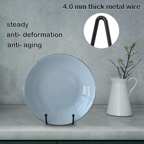 Nizdyzy 3 عبوات من حوامل عرض الأطباق، حاملات إطار معدني أسود، رف عرض 4.5 بوصة لعرض الصور المؤطرة والشهادة والكتاب ولوحة الزخرفة والصور والتقويمات والأعمال الفنية in Kuwait