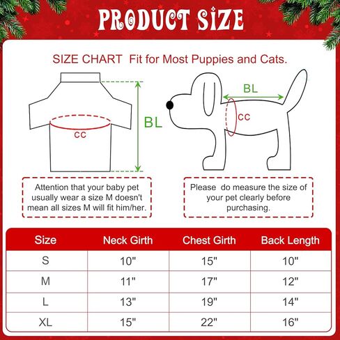 بيجامة عيد الميلاد للكلاب من BINGPET - سترة عيد الميلاد للكلاب - ملابس الحيوانات الأليفة الشتوية زي الكلب هوديي بيجامة صوف دافئة للكلاب الصغيرة والمتوسطة والكبيرة in Kuwait