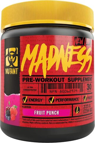 Mutant | Madness and Madness All-in | Double Pre-Workout Bundle | Fruit Punch and Melon Candy | Branded Stainless Steel Shaker | 30 Serving + 18 Serving in Saudi Arabia