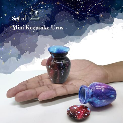 Small Urns for Human Ashes - Set of 2, Mini Keepsake Exquisite and Beautiful Urn Give Your Deepest Thoughts to Those You Love in Kuwait