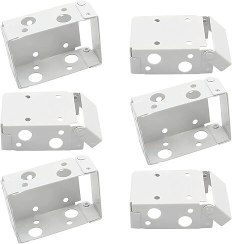 Waziaqoc 6PCS Blind Brackets, 2.5 Inch White Low Profile Box Mounting Bracket for Window Blinds Window Blinds Headrail Bracket in Saudi Arabia