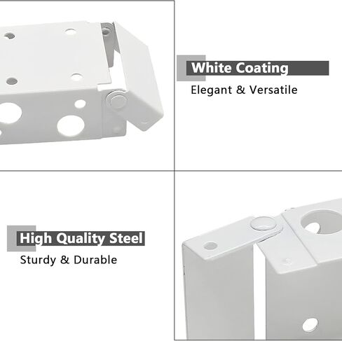 Waziaqoc 6PCS Blind Brackets, 2.5 Inch White Low Profile Box Mounting Bracket for Window Blinds Window Blinds Headrail Bracket in Saudi Arabia