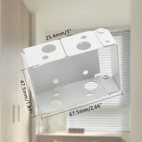 Waziaqoc 6PCS Blind Brackets, 2.5 Inch White Low Profile Box Mounting Bracket for Window Blinds Window Blinds Headrail Bracket in Saudi Arabia