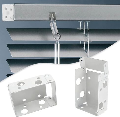 Waziaqoc 6PCS Blind Brackets, 2.5 Inch White Low Profile Box Mounting Bracket for Window Blinds Window Blinds Headrail Bracket in Saudi Arabia
