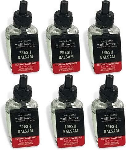 باث آند بودي وركس عبوة إعادة تعبئة عطر زهور الجدران بالبلسم المنعش - عبوات متعددة - 0.8 أونصة لكل منها - 6 عبوات in Kuwait