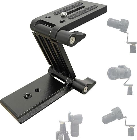 حامل ثلاثي القوائم لكاميرا Z Flex Tilt Head - حامل زاوية قابل للطي عالمي Z ودعامة إمالة | رأس حامل ثلاثي متعدد الاتجاهات مع لوحة تحرير سريعة للكاميرا/متوافق مع DSLR Canon Nikon Sony in Kuwait