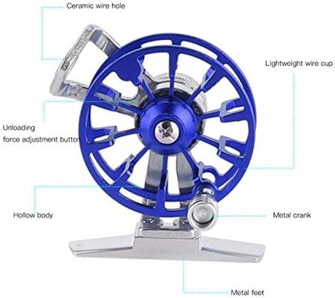 VGEBY Ice Fishing Rod Set, Portable Lightweight Winter Ice Fishing Telescopic Rod FD50 Reel Kit, All‑Metal Fishing Pole Reel Combo Tackle Accessory in Kuwait