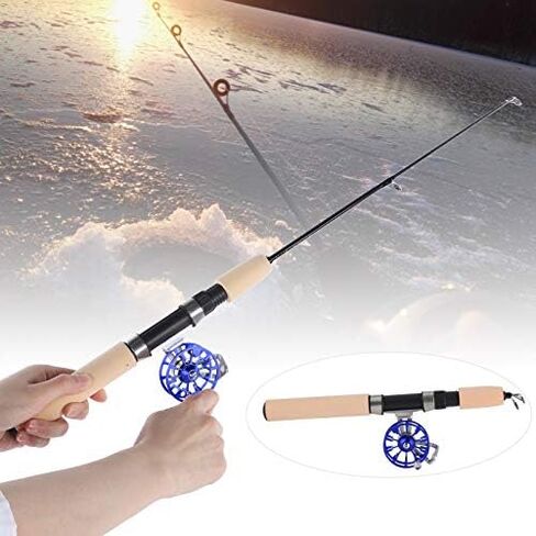 VGEBY Ice Fishing Rod Set, Portable Lightweight Winter Ice Fishing Telescopic Rod FD50 Reel Kit, All‑Metal Fishing Pole Reel Combo Tackle Accessory in Kuwait