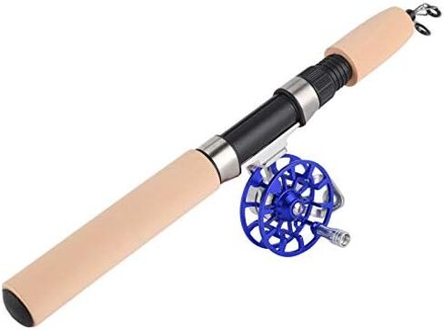 VGEBY Ice Fishing Rod Set, Portable Lightweight Winter Ice Fishing Telescopic Rod FD50 Reel Kit, All‑Metal Fishing Pole Reel Combo Tackle Accessory in Kuwait