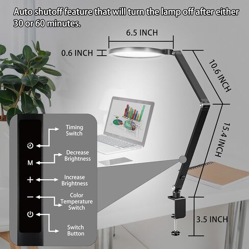 إضاءة لتسجيل الفيديو، 3 درجات حرارة اللون، 10 مستويات سطوع قابلة للتعديل لإضاءة مؤتمرات الفيديو، أدوات تحكم ناعمة الملمس، للتسجيل/الكمبيوتر/الاجتماعات in Kuwait