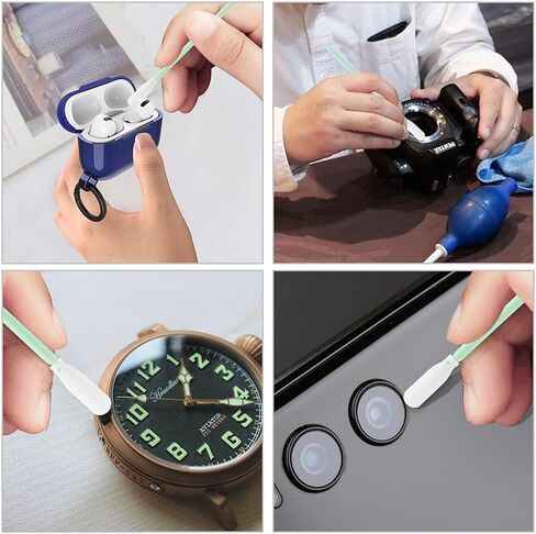 200 قطعة من مسحات التنظيف، مسحات تنظيف ذات أطراف إسفنجية متعددة الأغراض للكاميرا، العدسات البصرية، الفنون والحرف اليدوية، الرسم، المسدس، الطابعة، تفاصيل السيارات in Kuwait