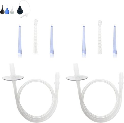 GNEGKLEAN Enema Tubing Replacement Pack for Enema Bulb –19.7in Hose+3 Replaceable Nozzle in Kuwait