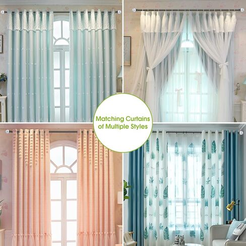 Curtain Rods, 1 Inch Curtain Rods for Windows 144 to 168, Black Curtain Rod, Hanging Curtain Rod with Brackets, Outdoor Curtain Rod, Telescope Curtain Rod, with Ball Finials Crystal, 144"-168" in Kuwait