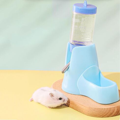 زجاجة مياه هامستر، 3 في 1 زجاجة مياه معلقة على شكل خنزير غينيا، موزع مياه أوتوماتيكي صغير سعة 80 مل مع قاعدة حاوية طعام لسنجاب فأر الهامستر، والحيوانات الأليفة الصغيرة in Kuwait