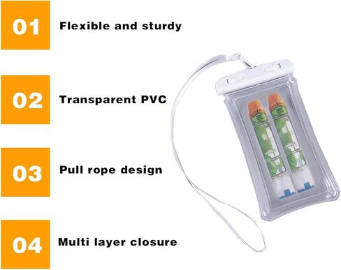 FSUHHIAD 2 قطعة حقيبة حمل EpiPen، حقيبة EpiPen مقاومة للماء، حقيبة طبية محمولة في حالات الطوارئ تحمل 2 EpiPens أساسيات طب الحساسية in Kuwait